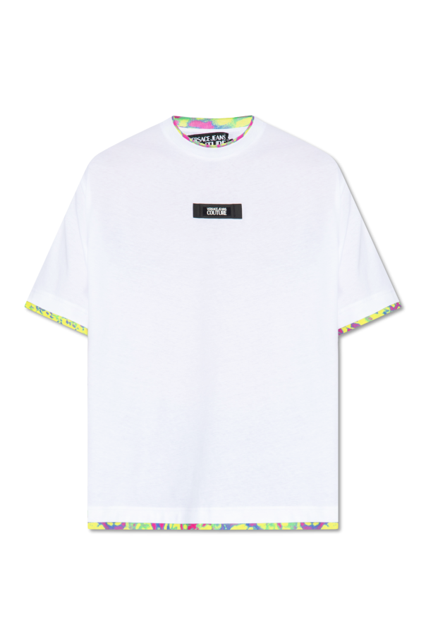 T-shirt with logo patch od Versace Jeans Couture