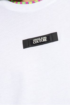 Versace Jeans Couture T-shirt z naszywką z logo