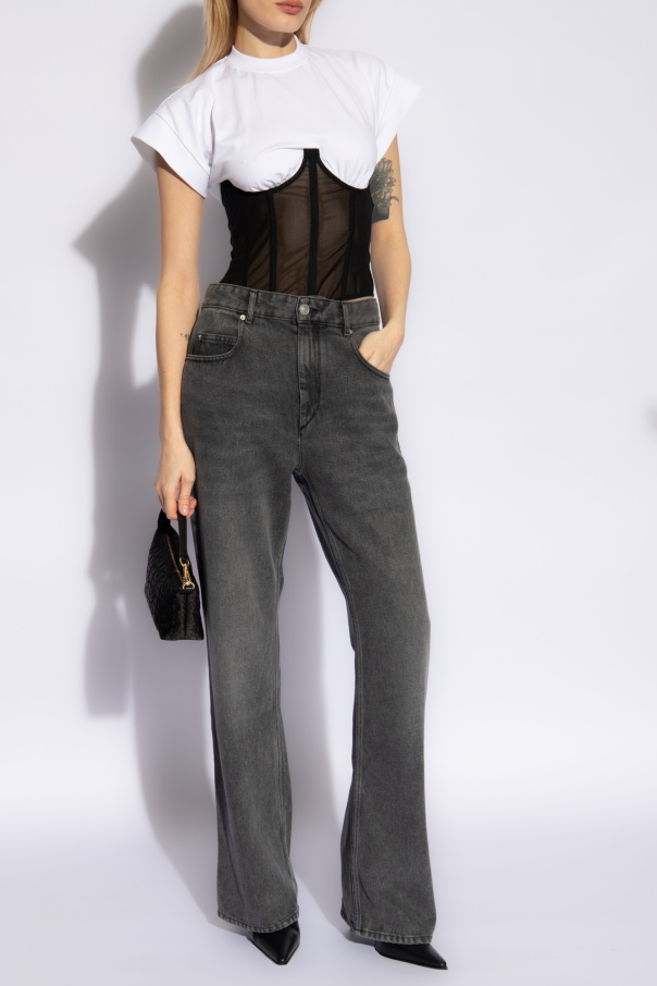 Versace Jeans Couture Top z łączonych materiałów