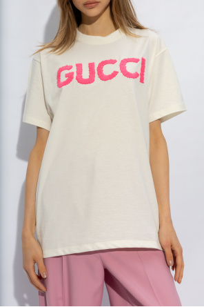 Gucci T-shirt z wyszytym logo