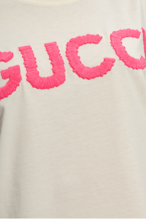 Gucci Logo-embroidered T-shirt