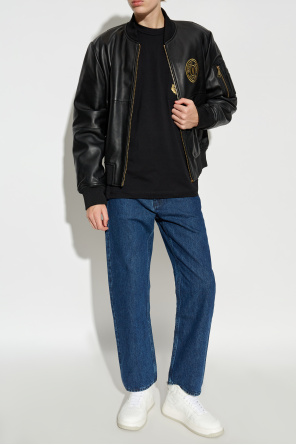 re-nylon gabardine belted jacket od Versace Jeans Couture