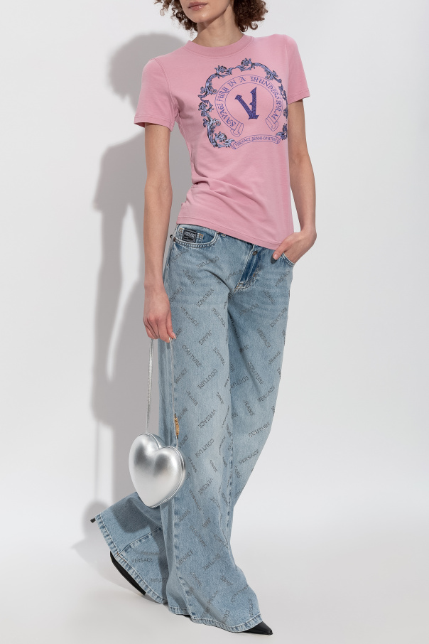 Versace Jeans Couture T-shirt with print and shimmering appliqués