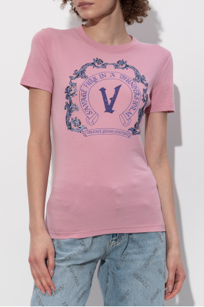 Versace Jeans Couture T-shirt with print and shimmering appliqués