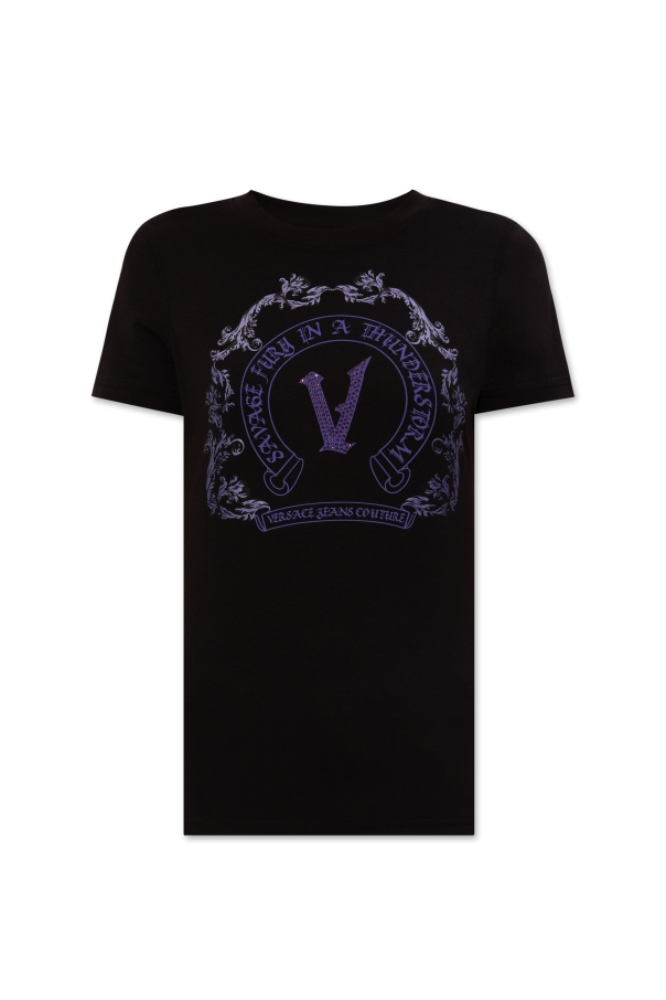 Versace Jeans Couture T-shirt with print and shimmering applications