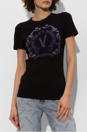 Versace Jeans Couture T-shirt with print and shimmering applications