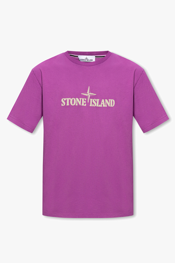 Stone Island Brave Soul Koksgrå meleret t-shirt med rå kanter