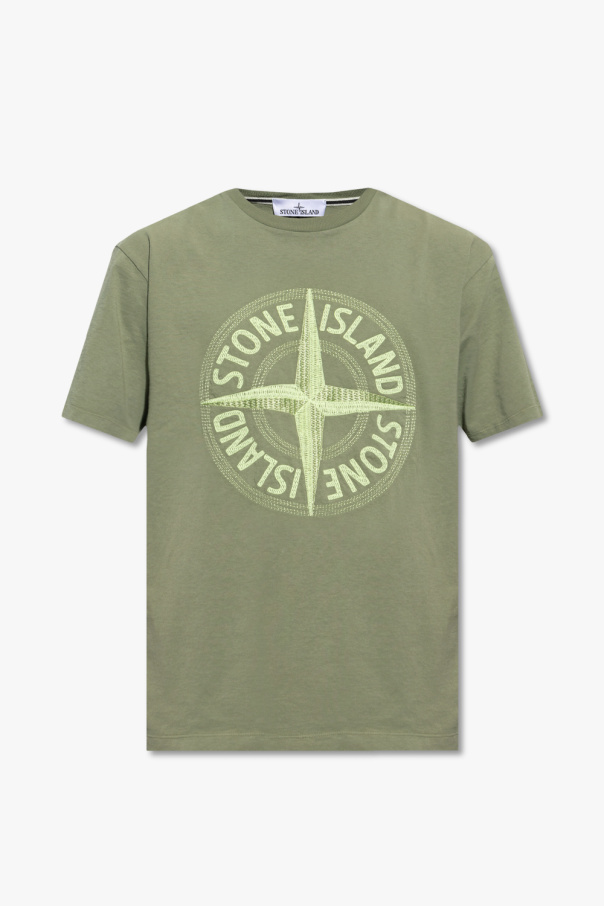 Stone Island Replay Paris Sort T-shirt i jersey med logo