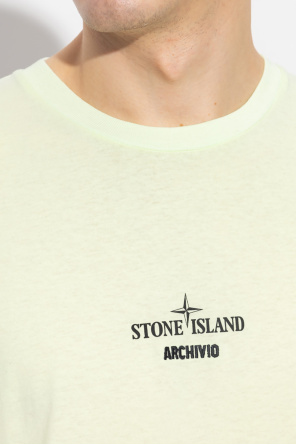 Stone Island Jordan Retro 10 L S T-Shirt White Pine Green