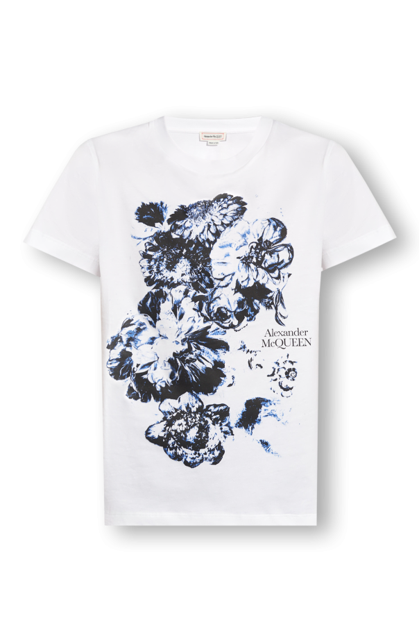 T-shirt with floral motif od Alexander McQueen