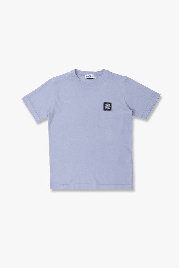 Stone Island Kids Paul & Shark embroidered-logo cotton T-shirt gilet Blau