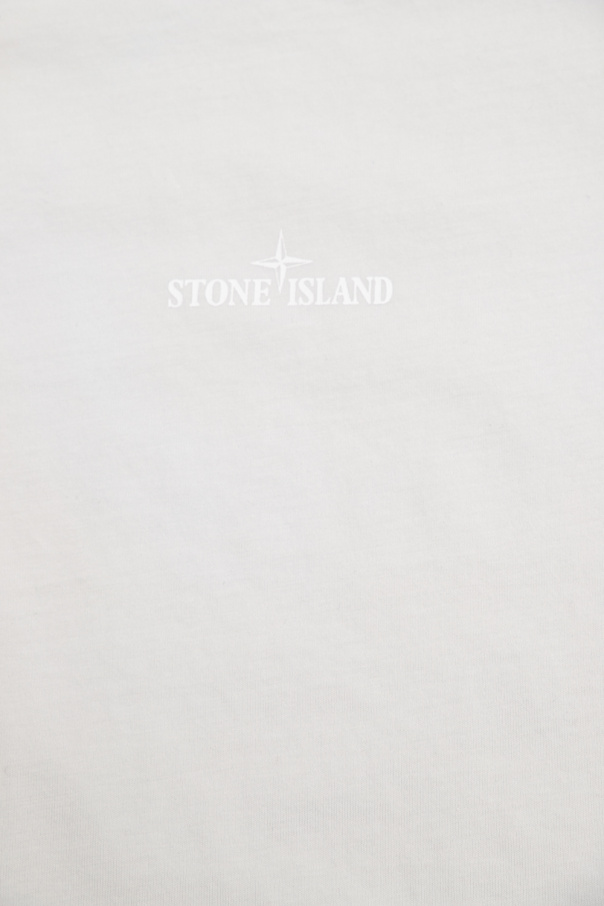 Stone Island Kids Raging Bull Grey Embroidered Crew Sweatshirt