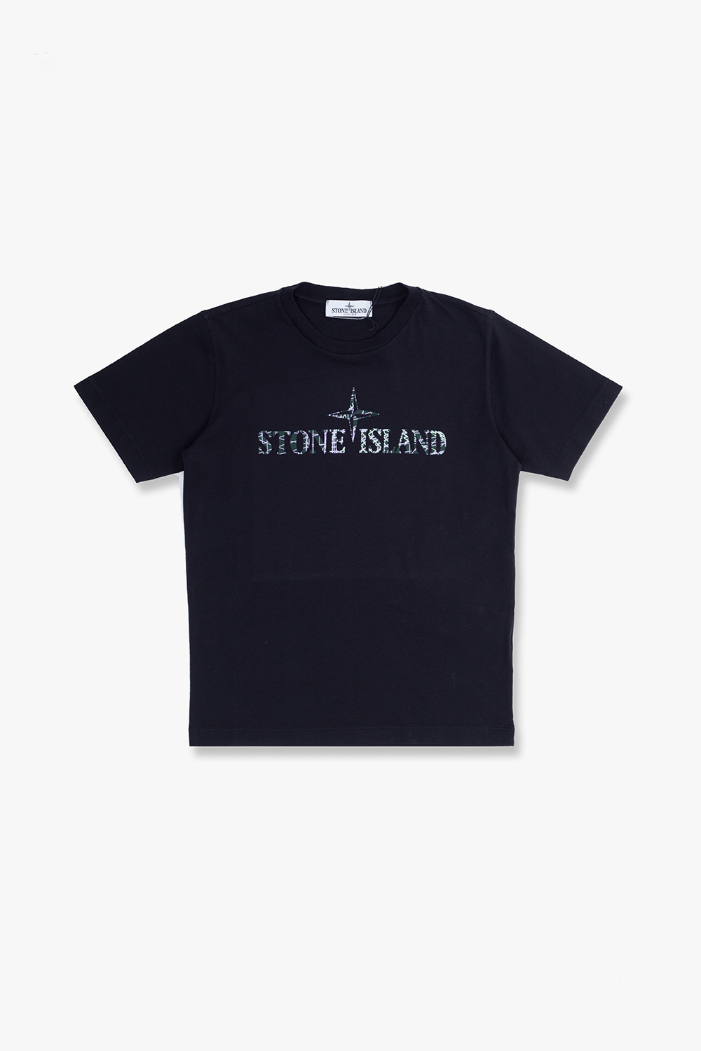 shirt with logo Stone Island Kids - Black T - Universal Works  windowpane-plaid button jacket - IetpShops Italy