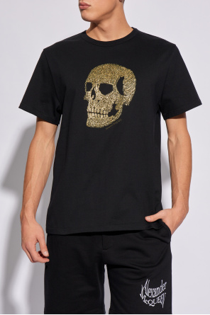 Alexander McQueen T-shirt z motywem czaszki