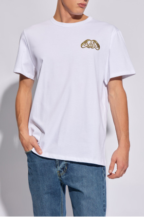 Alexander McQueen T-shirt z aplikacją w kształcie logo