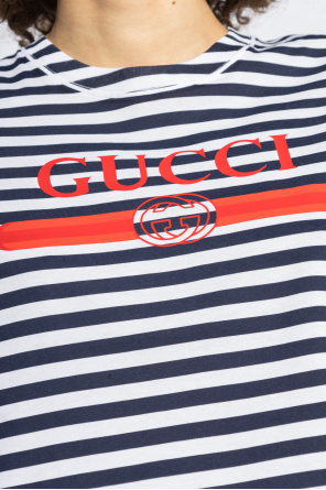 Gucci T-shirt ze wzorem w pasy
