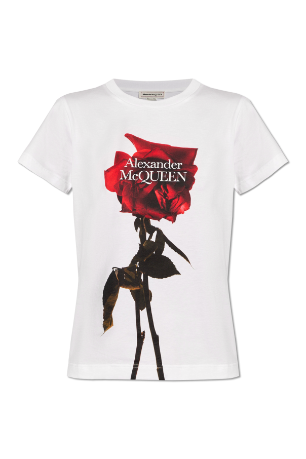 Alexander McQueen ‘Shadow Rose’ printed T-shirt