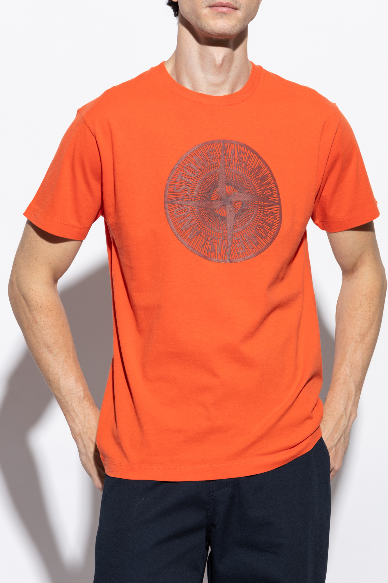 stone island red t shirt