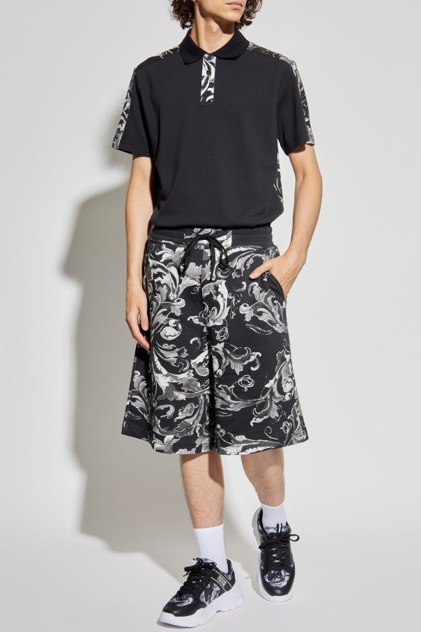 Versace Jeans Couture Polo shirt with 'Barocco' print