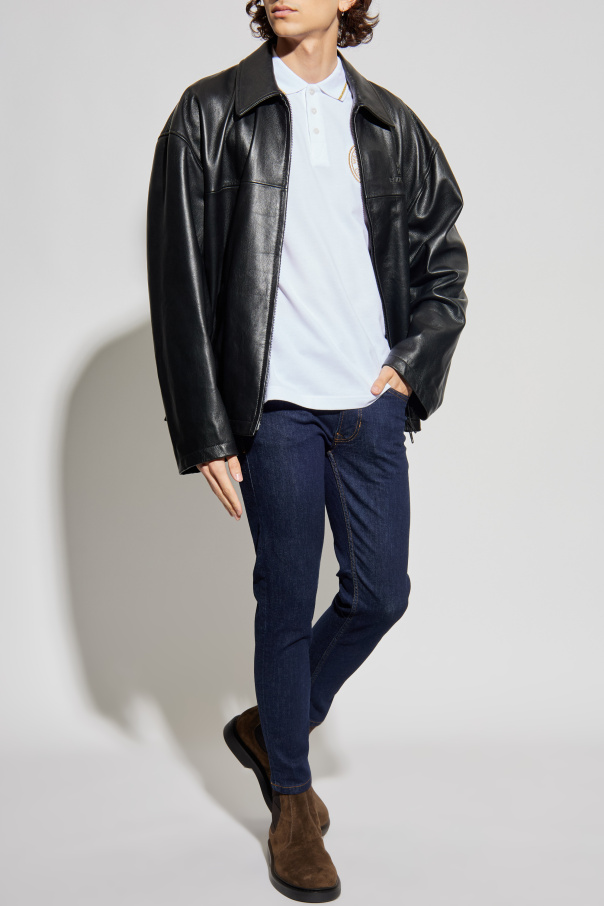 Versace Jeans Couture Polo mit aufgesticktem Logo