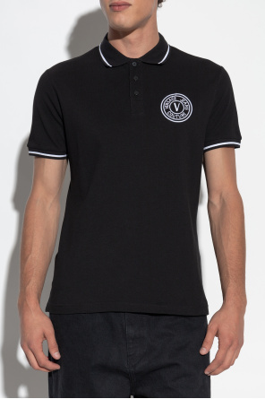 Versace Jeans Couture Polohemd mit aufgesticktem Logo