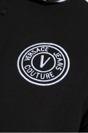 Versace Jeans Couture Polohemd mit aufgesticktem Logo