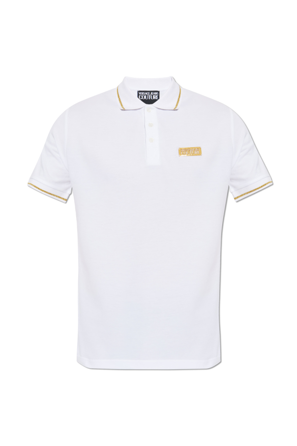 Polo with logo appliqué od Versace Jeans Couture