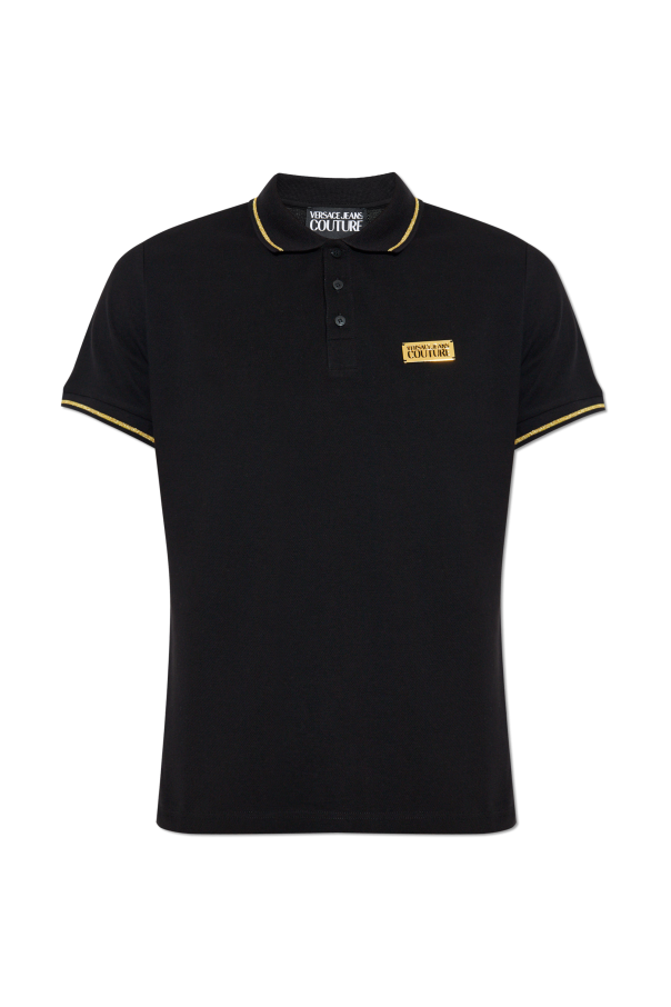 Polo with logo applique od Versace Jeans Couture