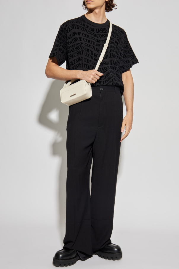 Versace Jeans Couture Monogram T-shirt with velvet finish