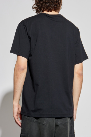 Versace Jeans Couture T-shirt z nadrukiem o aksamitnym wykończeniu