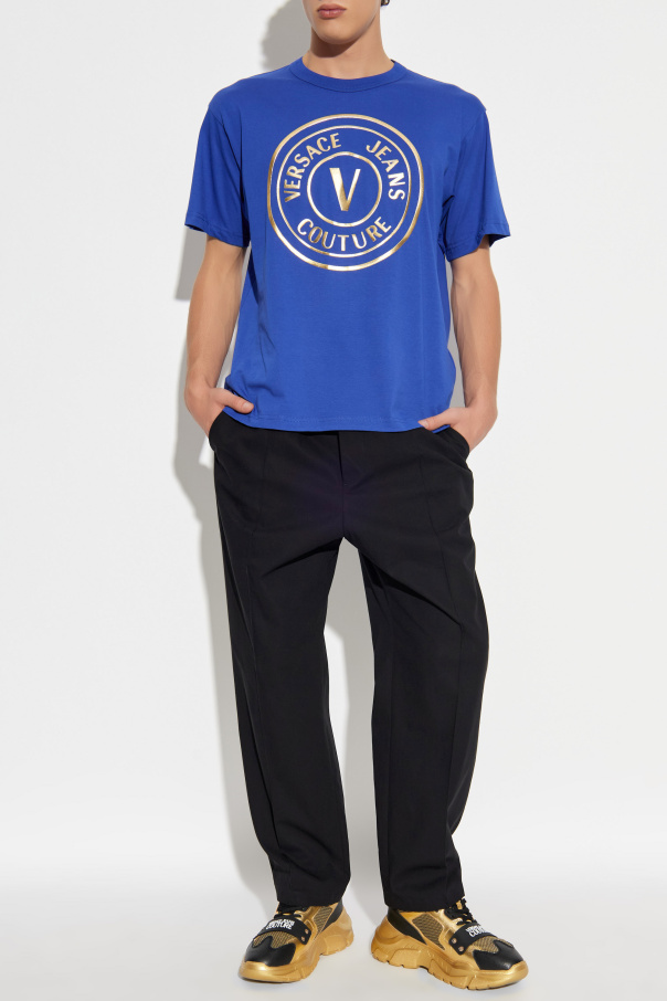 Versace Jeans Couture T-shirt z nadrukowanym logo