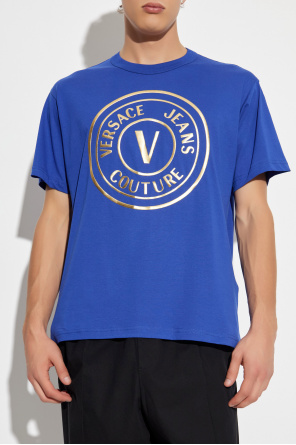 Versace Jeans Couture T-shirt z nadrukowanym logo