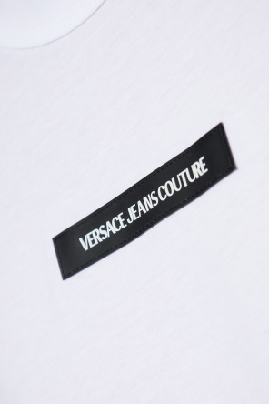 Versace Jeans Couture T-shirt z naszywką z logo