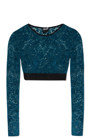 Top de encaje con mangas largas