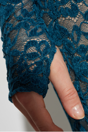 Versace Jeans Couture Lace top with long sleeves