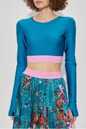 Versace Jeans Couture Cropped top with long sleeves