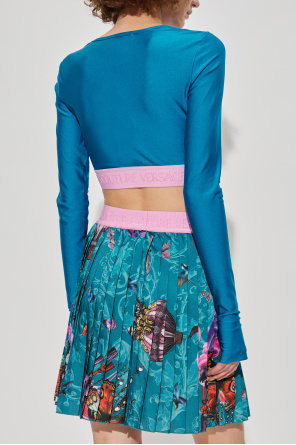 Versace Jeans Couture Cropped top with long sleeves