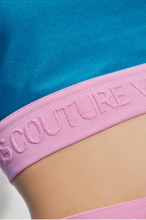 Versace Jeans Couture Cropped top with long sleeves