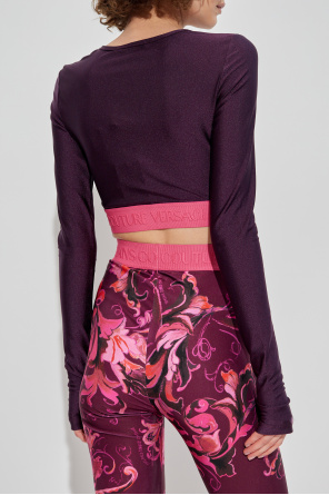Versace Jeans Couture Kurzes Top mit langen Ärmeln