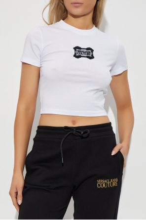Versace Jeans Couture T-shirt z naszywką