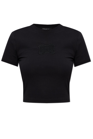 T-shirt with embroidered logo
