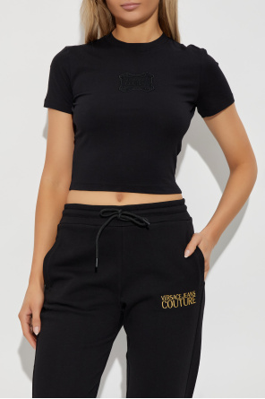 Versace Jeans Couture Camiseta con logo bordado