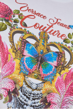 Versace Jeans Couture T-shirt with print and shimmering appliqués