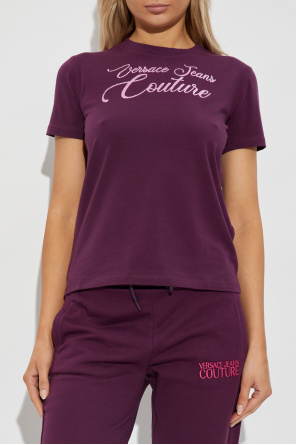 Versace Jeans Couture T-Shirt mit glänzenden Applikationen