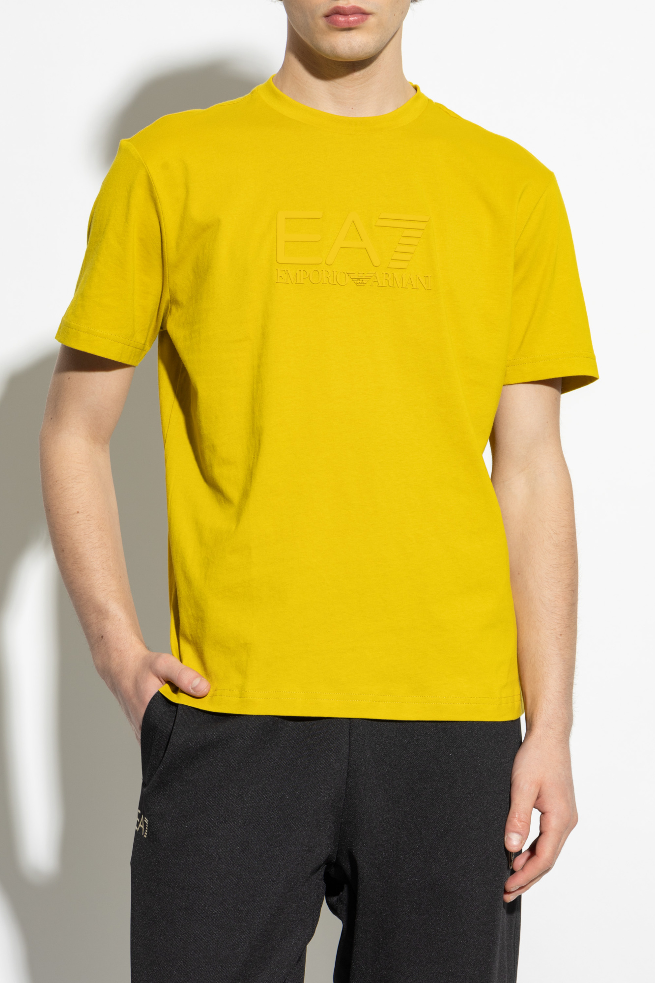 yellow armani t shirt