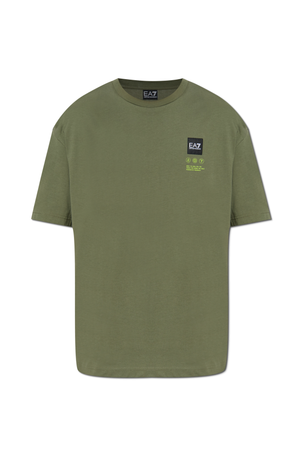 EA7 Emporio Armani T-shirt z naszywką z logo