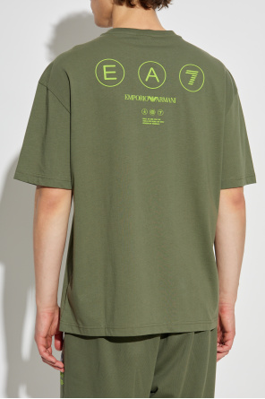 EA7 Emporio Armani T-shirt z naszywką z logo