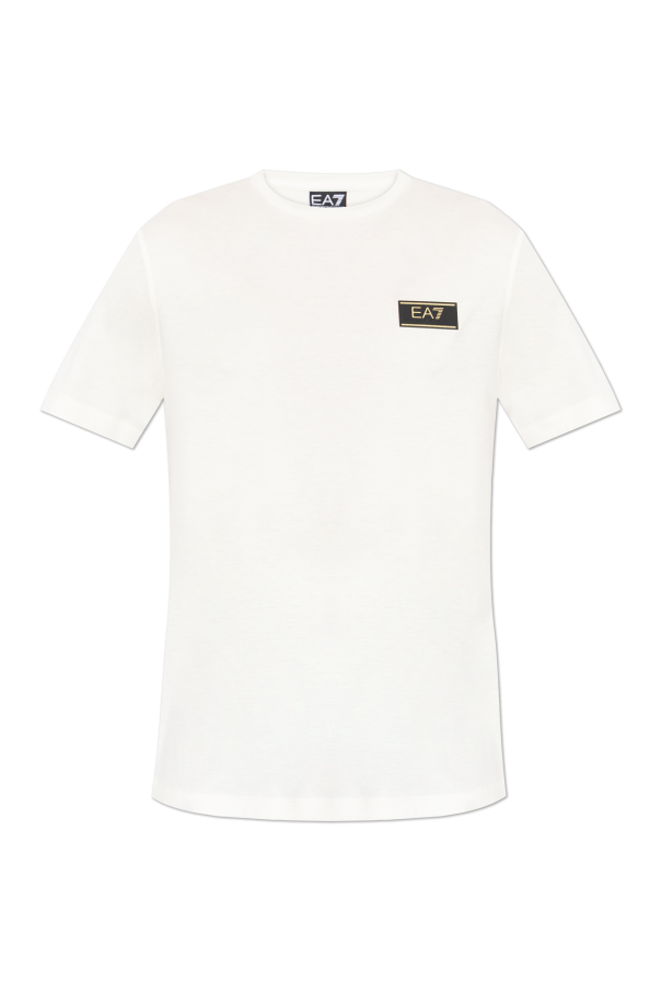 T-shirt with logo patch od EA7 Emporio Armani