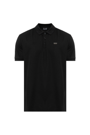 Polo with logo application od EA7 Emporio Armani