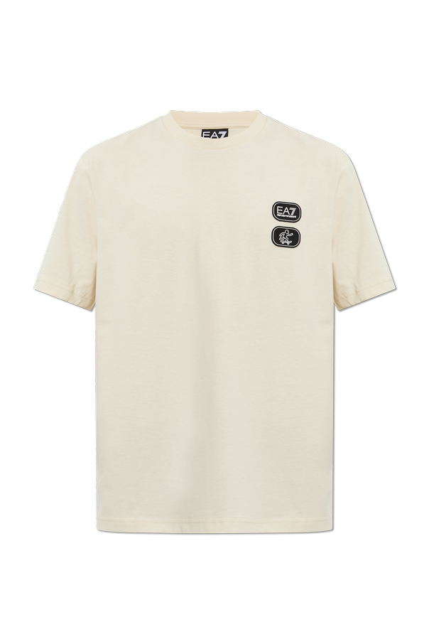 T-shirt with patches and print od EA7 Emporio Armani